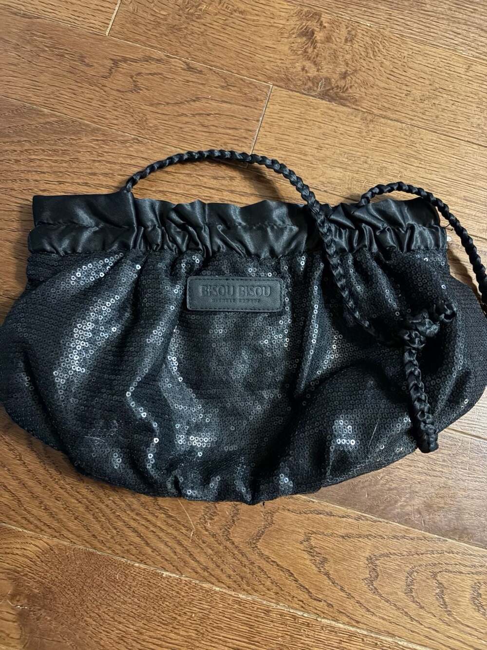 Bisou Bisou by Michele Bohbot Black Sequin Clutch Purse